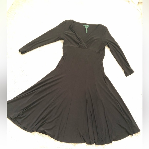Ralph Lauren Dresses & Skirts - Lauren Ralph Lauren black swing dress women size 6